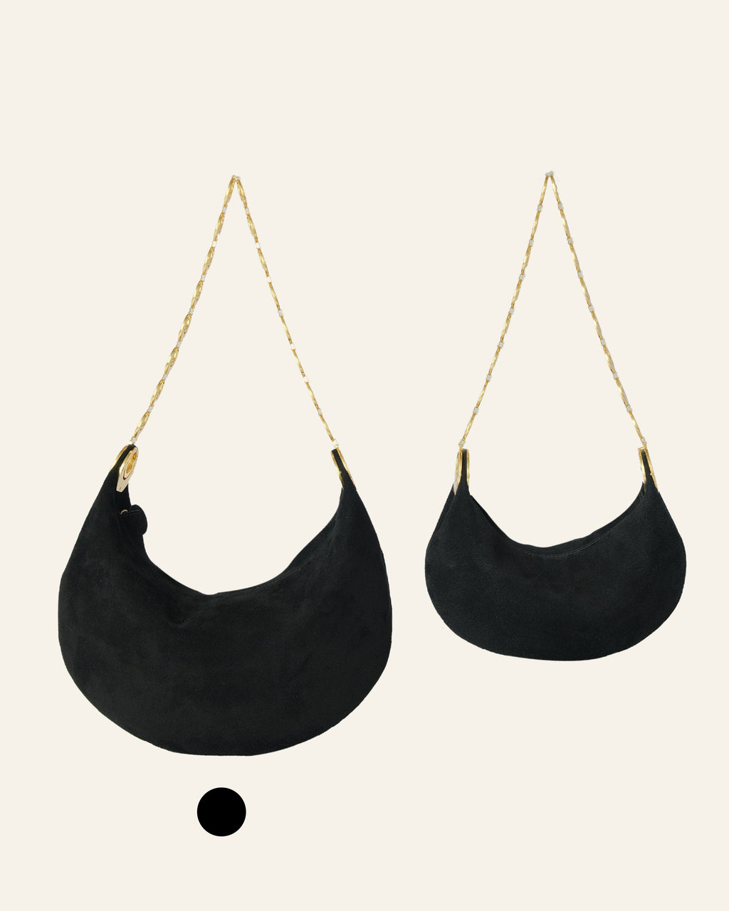 Luna Bag | Oversized Black with Gold Chain