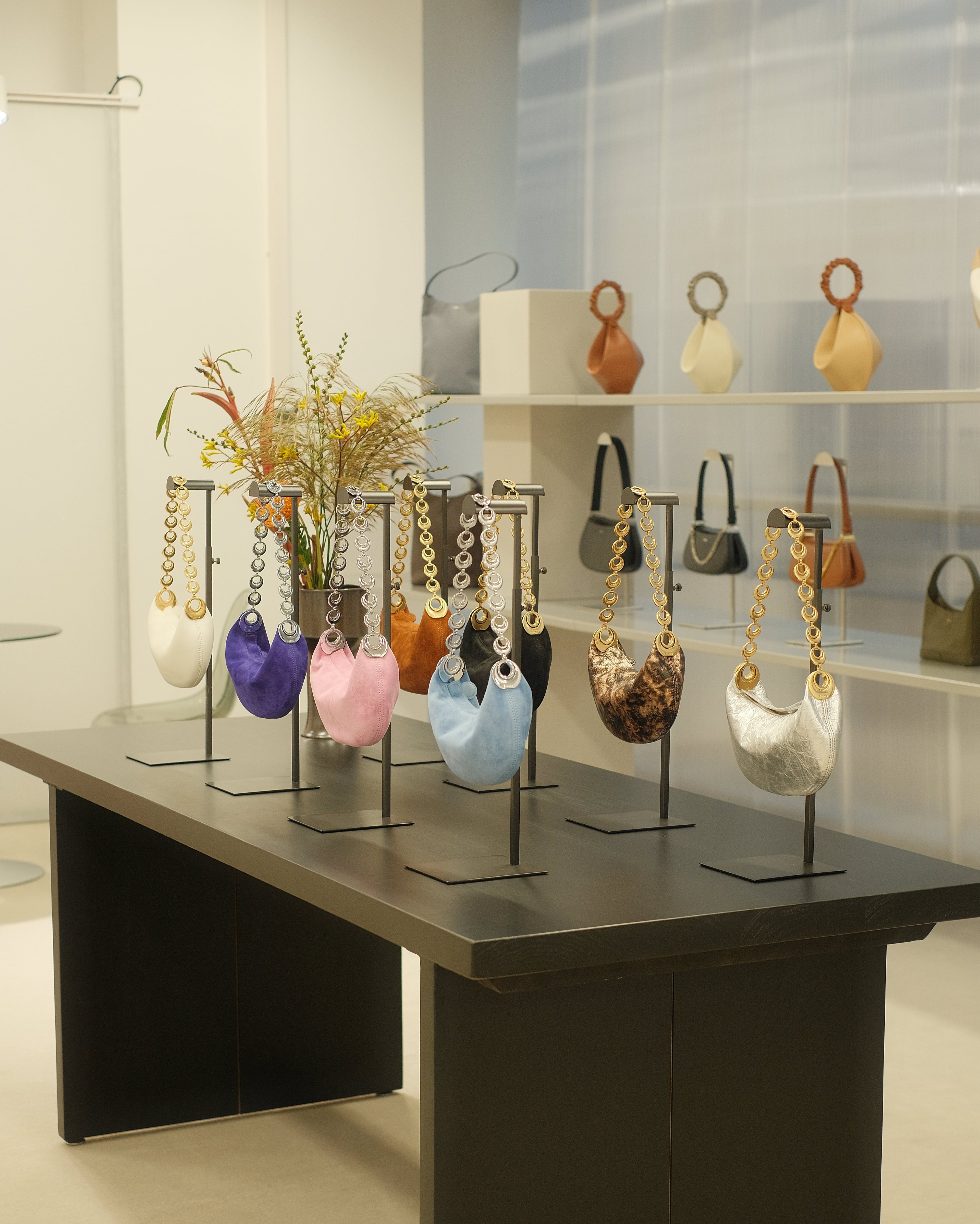 Luna Bag | Small Purple with Silver Chain