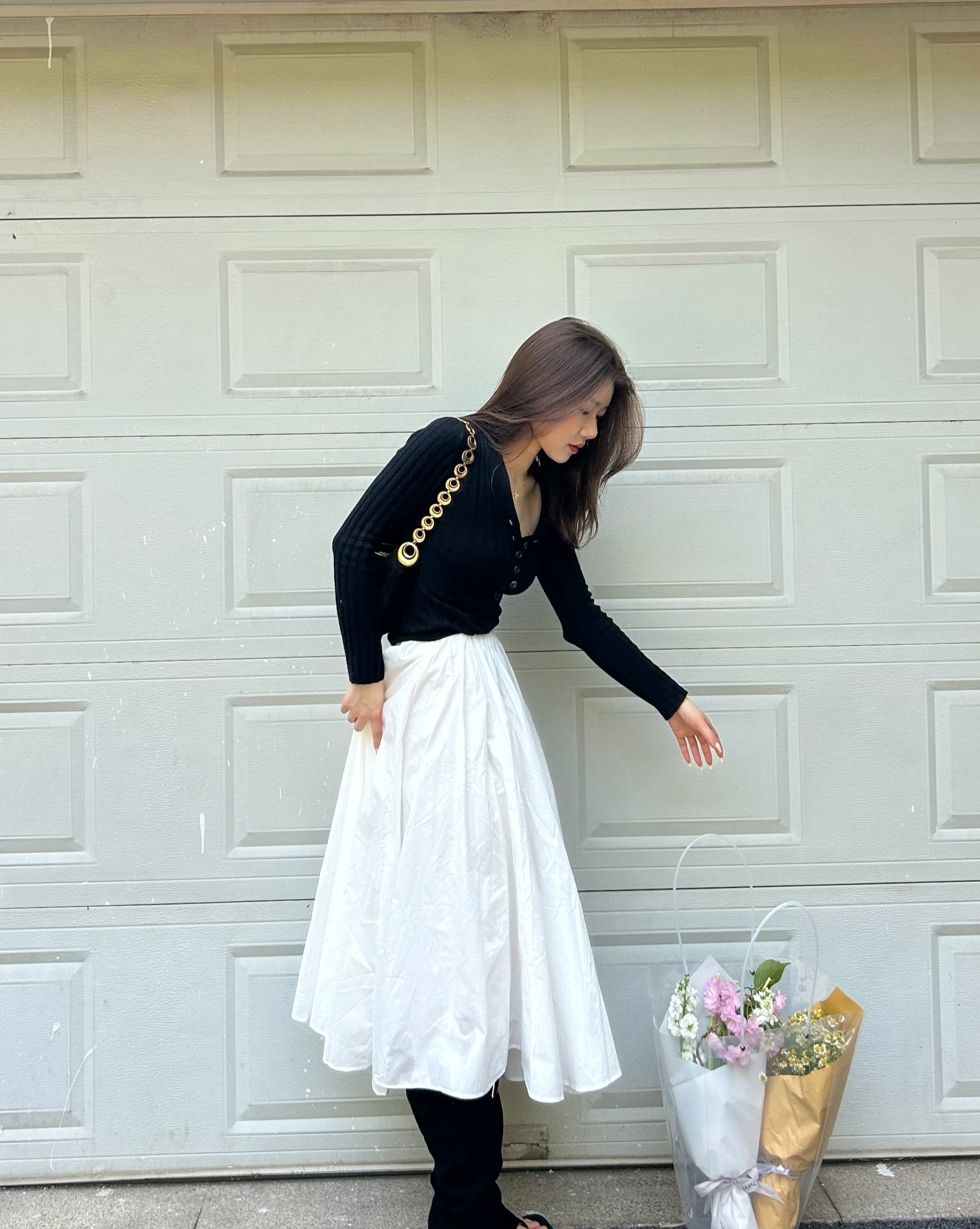 Luna Bag | Small Black with Gold Chain