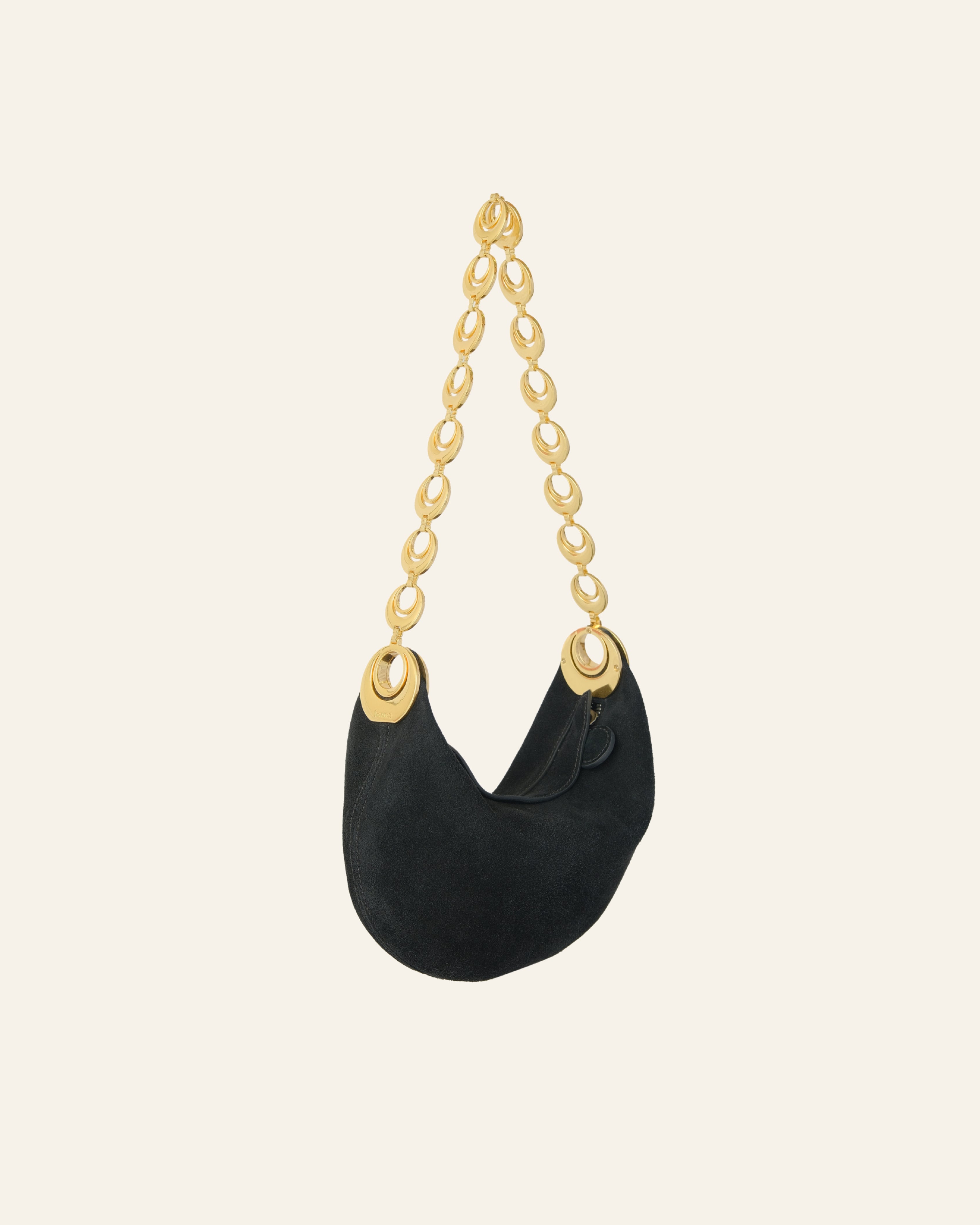 Luna Bag | Small Black with Gold Chain
